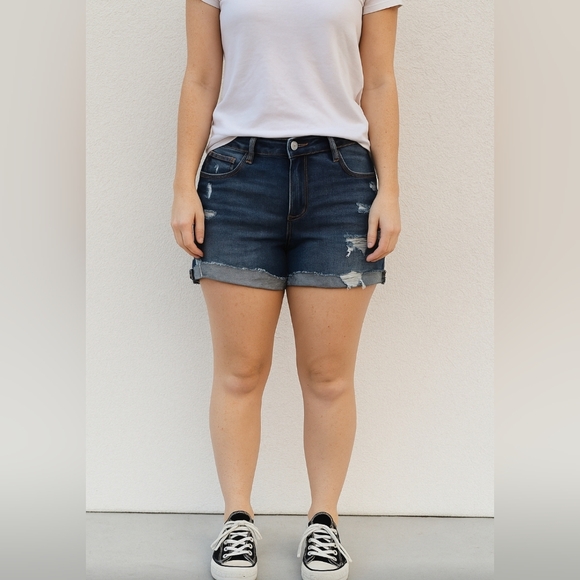 Arizona Jean Company Plus Size Mid Rise Shorties - Picture 1 of 8